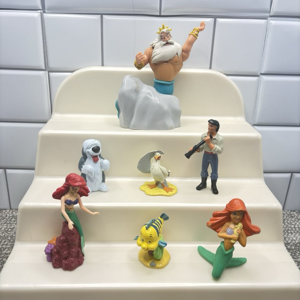 Little Mermaid VTG Figures Y2K Ariel Titan Sebastian More Party Favors Disney 18